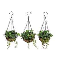 Set 3 Artificial Hanging Succulents 38cm