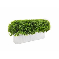 Artificial Grass in Oval Tin Pot 45cm