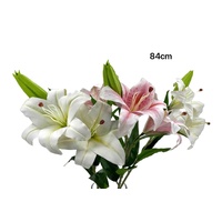 bulk 24 Artificial Lily 2 Heads Assort 84cm