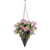 Artificial Hanging Flower in Rattan Pot 72cm