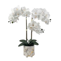Artificial Orchid in Marble Ceramic Pot 55cm