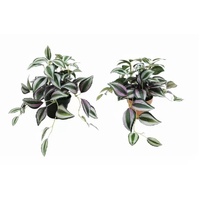 Set 2 Artificial Inch Plant in Pot Assorted 23cm