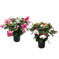 Set 2 Artificial Bellflower in Pot 35cm