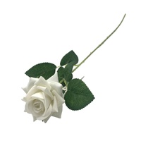 bulk 24 Articial Single Stem Mini Rose White 49cm