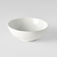Bowl Oval 14cm Parchment White Glaze
