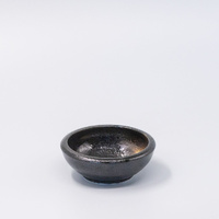 Bowl 12cm Gold Brush Glaze