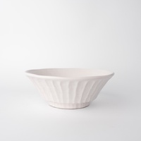 Bowl 21cm Shinogi White Wash Glaze