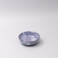 Bowl 13cm Thatched Navy Glaze