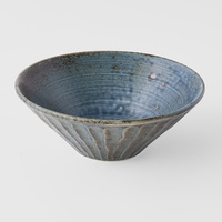 Bowl V Shape 18.6cm Craft Blue Glaze