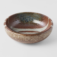 Bowl Thick Edge 24cm Striped Earth Glaze