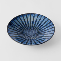 Bowl 24cm Indigo Drip Glaze