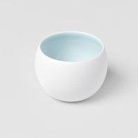 Cup Shochu 8.5cm Matte White & Light Blue Glaze