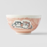 Bowl Kids 16cm Owl Peach Design
