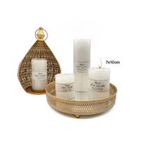 bulk 36 Unscented White Pillar Candle 335G 10cm