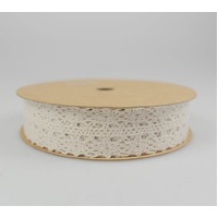 bulk 48 3m Cotton Lace Ribbon 28mm w Assort Display Box