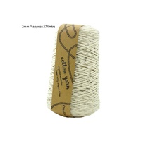 bulk 12 Macrame Cotton Yarn 275mtrs 2mm 400G Natural Knitting
