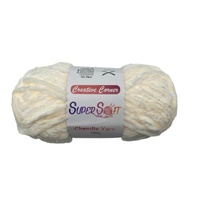 bulk 12 Milky White Super Soft Chenille Yarn 100G