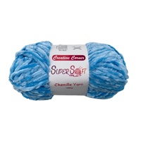 bulk 12 Baby Blue Super Soft Chenille Yarn 100G