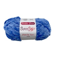 bulk 12 Blue Super Soft Chenille Yarn 100G