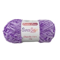 bulk 12 Purple Super Soft Chenille Yarn 100G