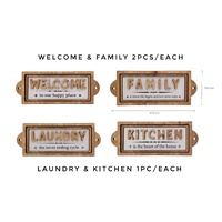 Set 6 Wall Hanging Home Deco Assort 47cm