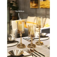 Gold Decorative Candle Holder Lantern 36cm