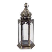 Moroccan Lantern Antique Look Metal 49cm