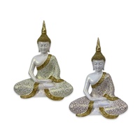 Set 2 Buddha Statue Assort 20cm