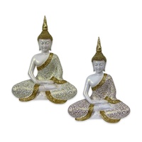 Set 2 Buddha Statue Assort 25cm