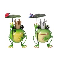 Set 2 Metal Frog Decor Assort 24cm