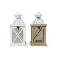 bulk 4 Wooden Classic Charm Mini Lantern Asst 28cm