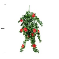 Hanging Red Rose Stem UV Resistant 85cm