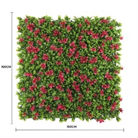 Luxury Flowering Pink Vertical Garden / Green Wall UV Resistant 1m X 1m