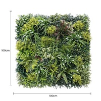 Luxury Lush Spring Recycled Vertical Garden / Green Wall UV Resistant 100cm x 100cm