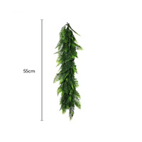 Artificial Extendable Hanging Bracken Fern Garland UV Resistant 55cm