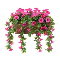 Artificial Draping Pink Petunia Window Box Planter 50cm