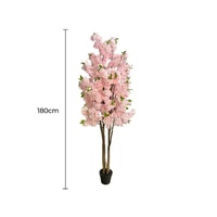 Flowering Artificial 180cm Pink Cherry Blossom Tree