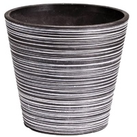 Black and White Engraved Pot 17cm