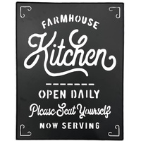 Farmhouse Kitchen Metal Sign 32x42cm