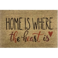 Home Is Where The Heart Is Doormat 60x2cm