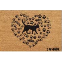 Cat Love Doormat Door Mat 60cm