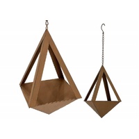 Set 2 Metal Hanging Planter 60cm