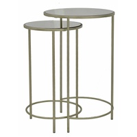 Set 2 Sally Glass Side Table 65cm
