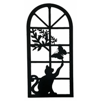 Cat Chasing Butterfly Wall Art 56cm