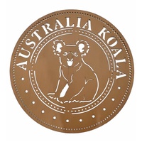 Set 2 Aus Penny Metal Wall Art Koala 98x98cm