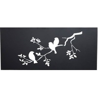 Set 2 Bird On Branch Metal Wall Art 90x40cm