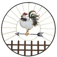 Set 2 Richard Rooster Metal Wall Art 81x71cm