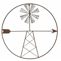 Metal Windmill Wall Art 91x91cm