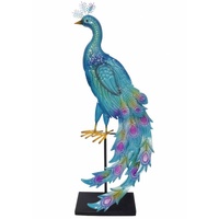 Metal Peacock Ormament 25x76cm