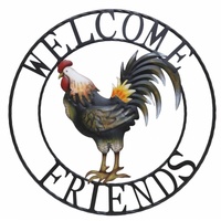 Rooster Metal Wall Art 71x71cm